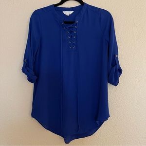 Decree Blue 3/4 sleeve tunic